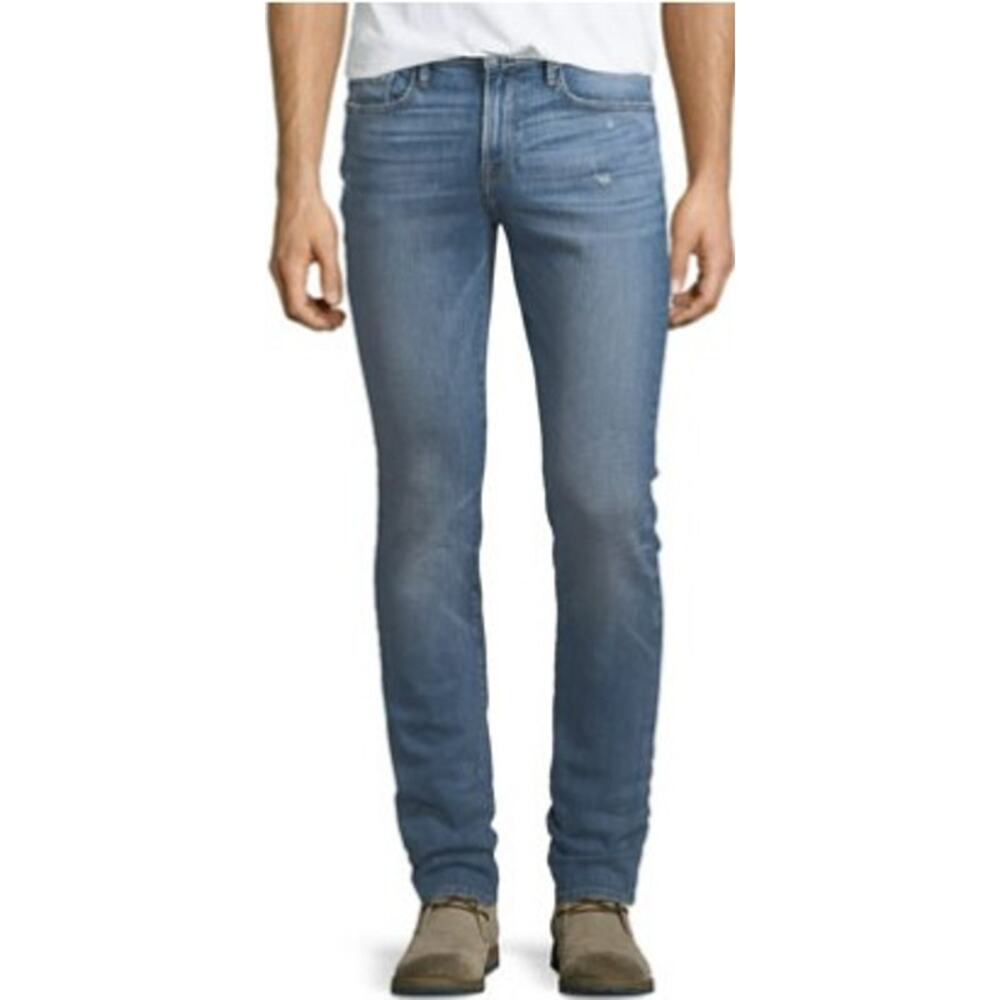 FRAME DENIM L'Homme Slim Distressed Beaudry‎ Wash LMH759 Men's 36